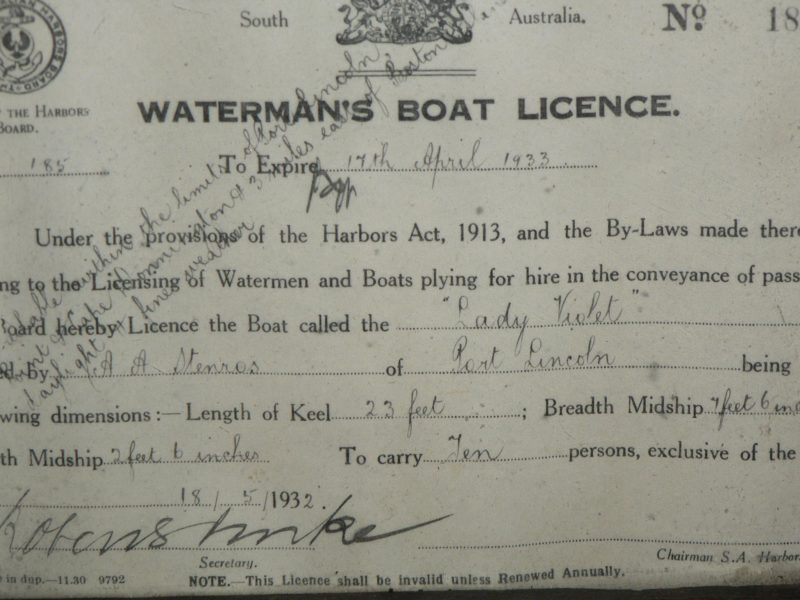 Axel Stenross Maritime Museum Axels Waterman Licence 1933 P1030750