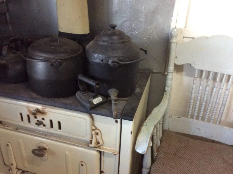 Axel Stenross Maritime Museum Stove With Iron Pots In Axel's Kitchen IMG0071
