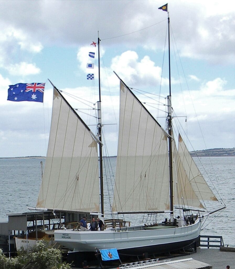 Hecla Sails Up